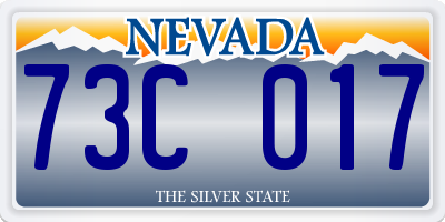 NV license plate 73C017