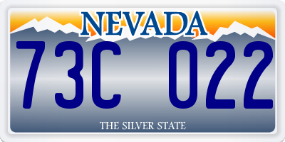 NV license plate 73C022