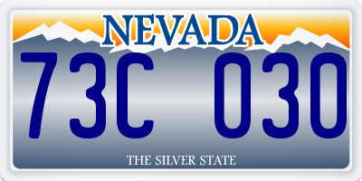 NV license plate 73C030