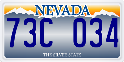 NV license plate 73C034