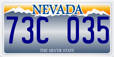 NV license plate 73C035