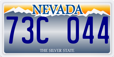 NV license plate 73C044