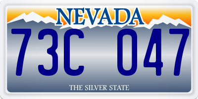 NV license plate 73C047