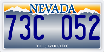 NV license plate 73C052
