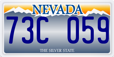 NV license plate 73C059