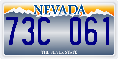 NV license plate 73C061