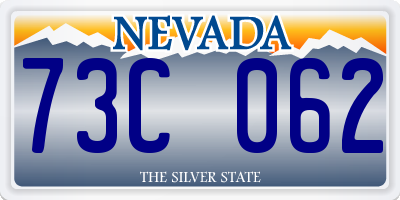 NV license plate 73C062