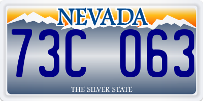 NV license plate 73C063