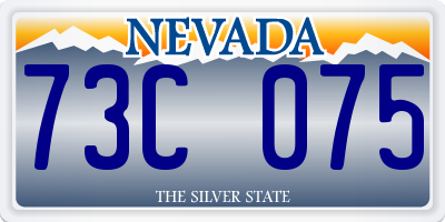 NV license plate 73C075