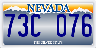 NV license plate 73C076