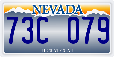NV license plate 73C079