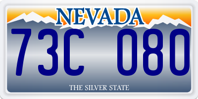 NV license plate 73C080