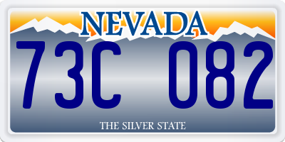 NV license plate 73C082