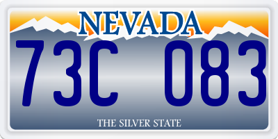 NV license plate 73C083
