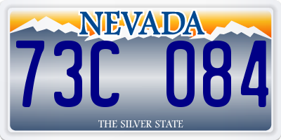NV license plate 73C084