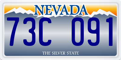 NV license plate 73C091