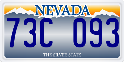 NV license plate 73C093