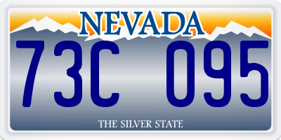 NV license plate 73C095