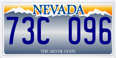 NV license plate 73C096