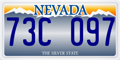 NV license plate 73C097