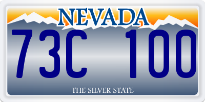 NV license plate 73C100