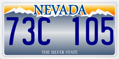 NV license plate 73C105