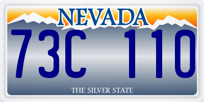 NV license plate 73C110