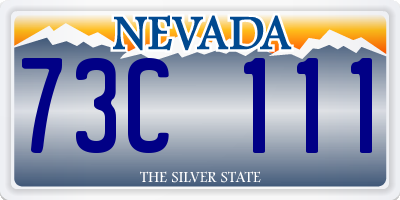 NV license plate 73C111