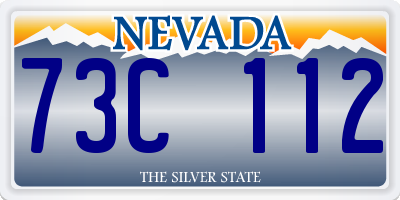 NV license plate 73C112