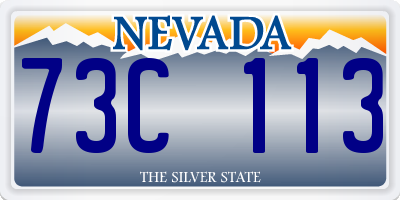 NV license plate 73C113