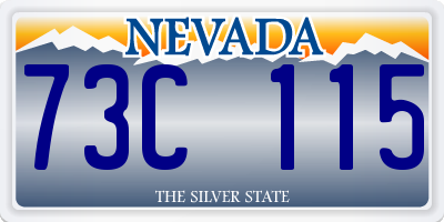 NV license plate 73C115