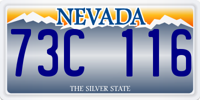 NV license plate 73C116