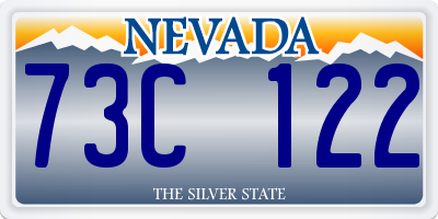 NV license plate 73C122