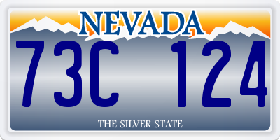 NV license plate 73C124