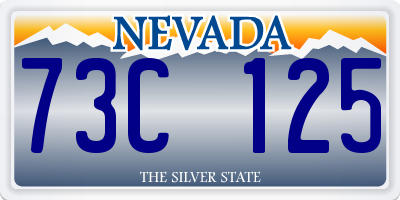 NV license plate 73C125