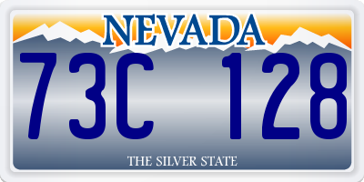 NV license plate 73C128