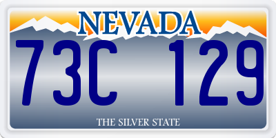 NV license plate 73C129