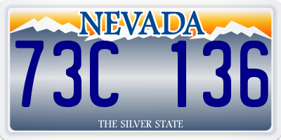 NV license plate 73C136