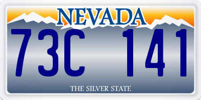 NV license plate 73C141