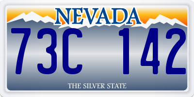 NV license plate 73C142