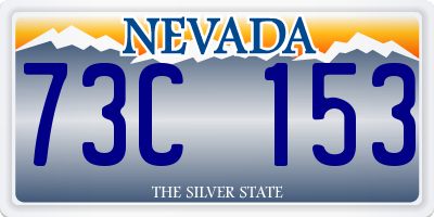 NV license plate 73C153