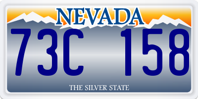 NV license plate 73C158