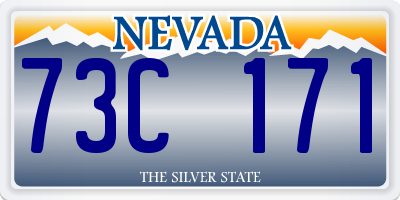 NV license plate 73C171