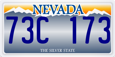 NV license plate 73C173