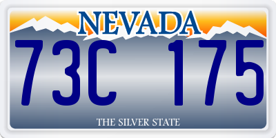 NV license plate 73C175