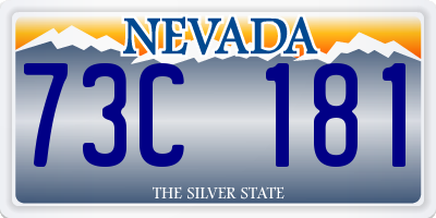 NV license plate 73C181