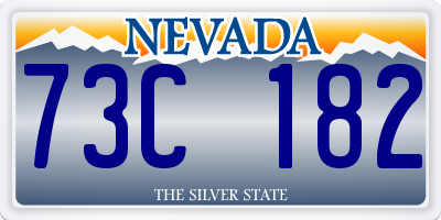 NV license plate 73C182