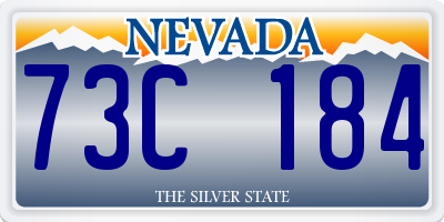NV license plate 73C184