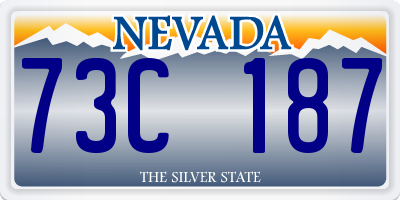 NV license plate 73C187