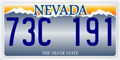 NV license plate 73C191